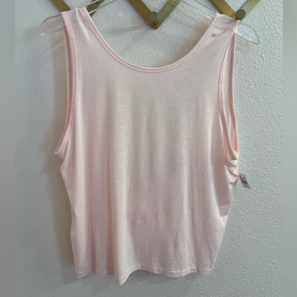 NWT Aerie Light Pink Open Back Tie Tank Top Large